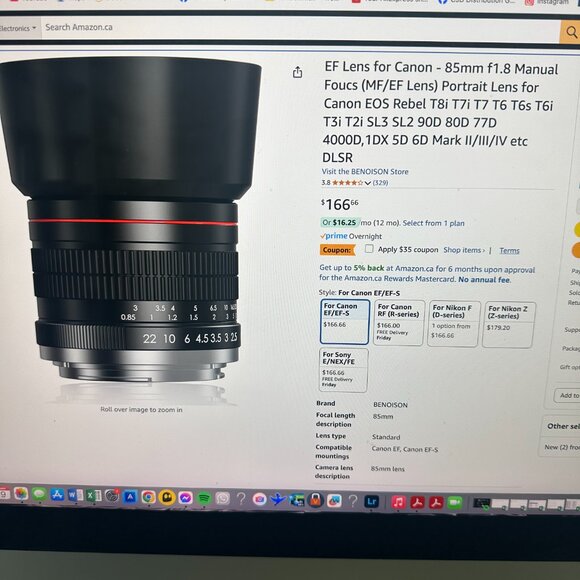 Camera lens. 85mm - Picture 3 of 5